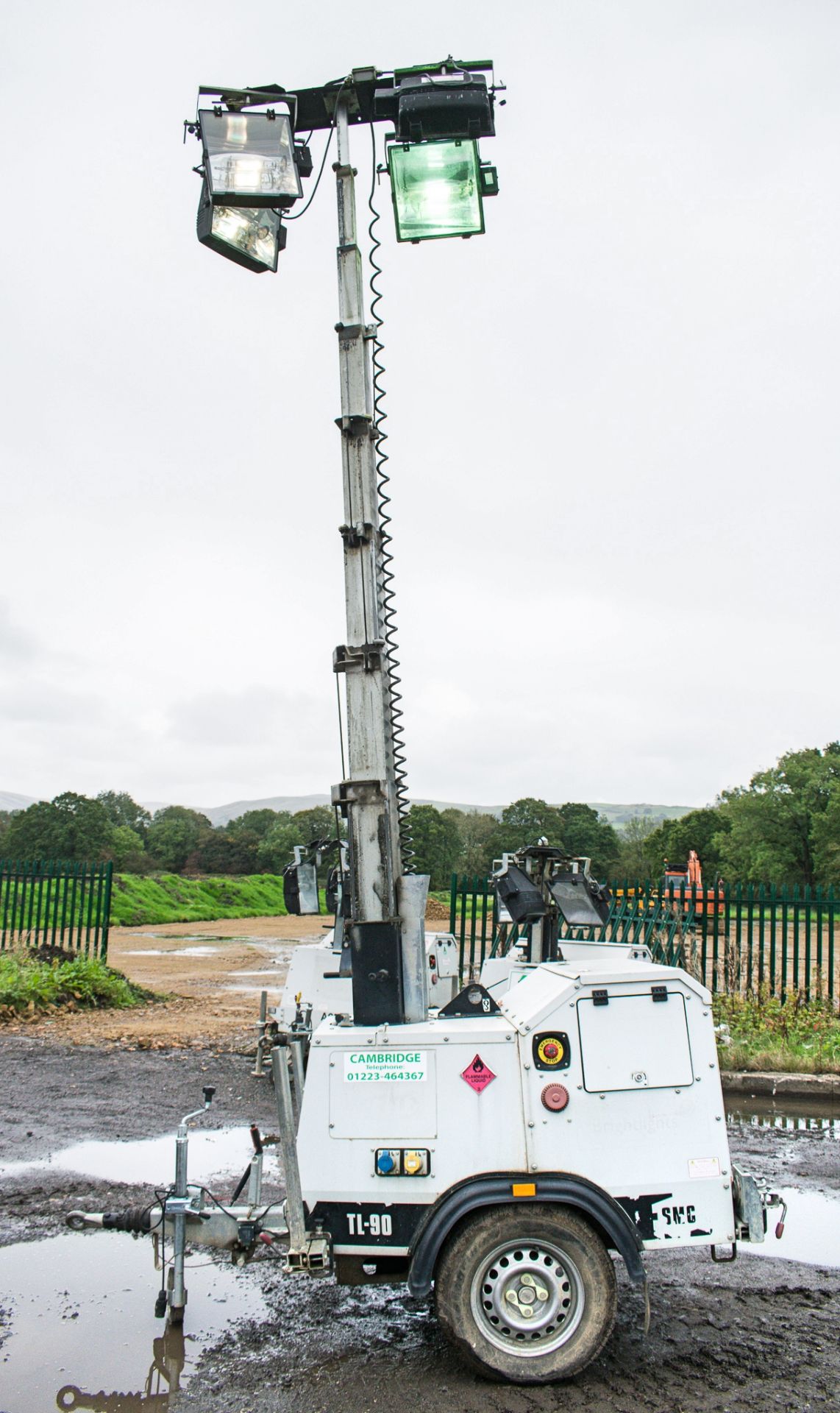 SMC TL-90 diesel driven mobile lighting tower Year: 2014 S/N: 1411219 Recorded Hours: 3479 A653758 - Image 5 of 8