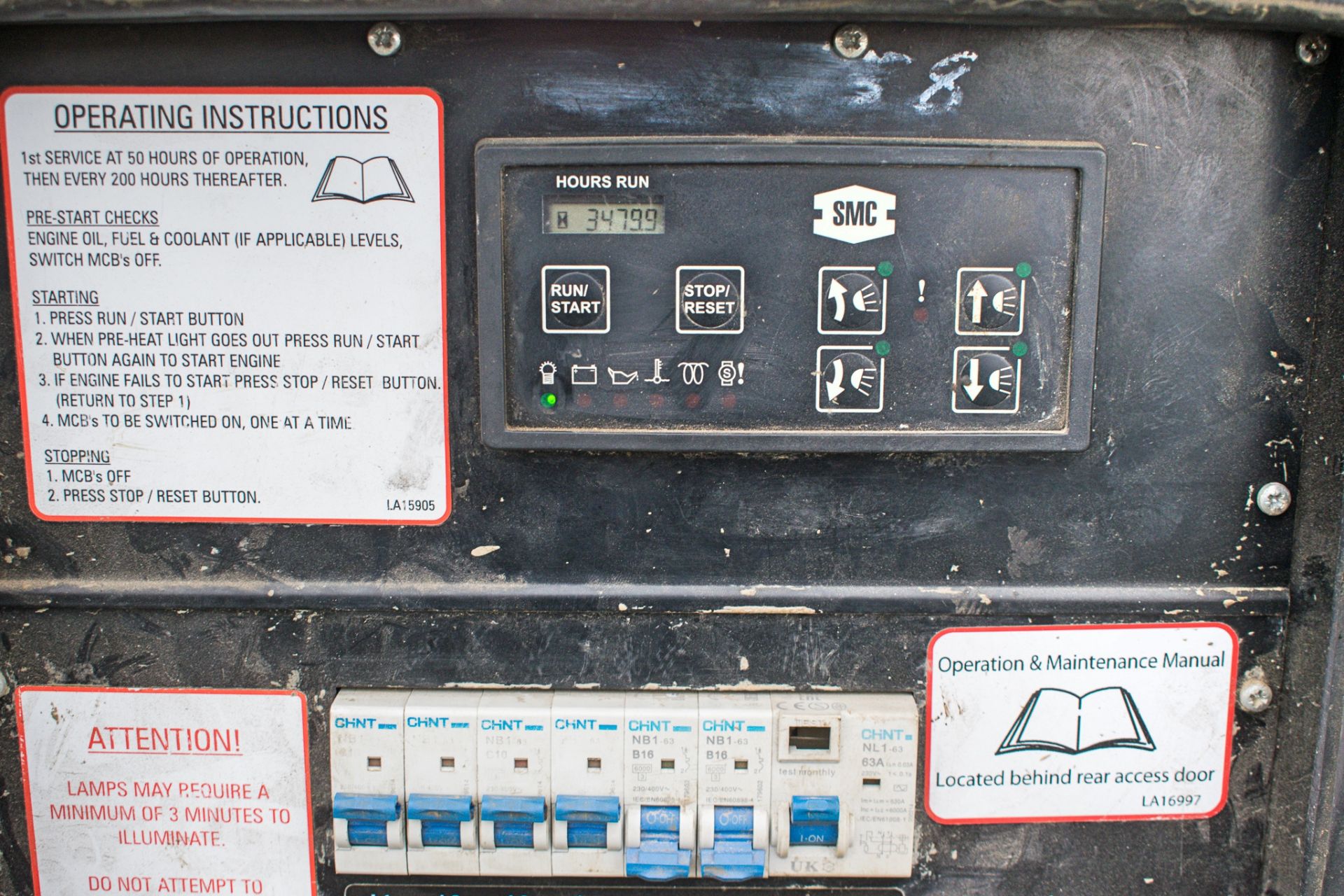 SMC TL-90 diesel driven mobile lighting tower Year: 2014 S/N: 1411219 Recorded Hours: 3479 A653758 - Image 8 of 8