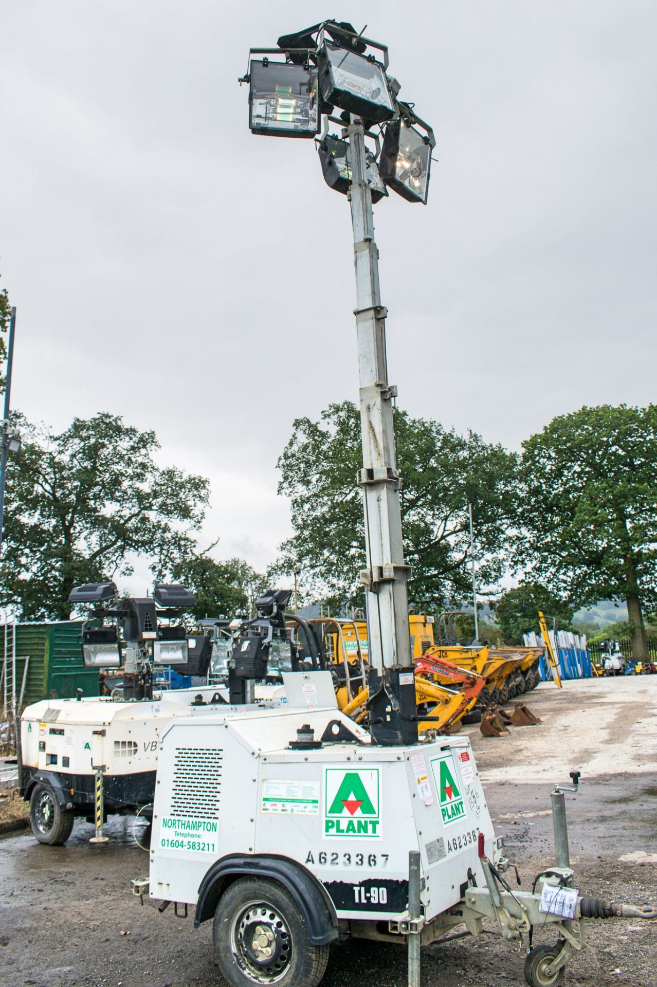 SMC TL-90 diesel driven mobile lighting tower Year: 2013 S/N: 1310413 Recorded Hours: 2244 A623367 - Image 5 of 8