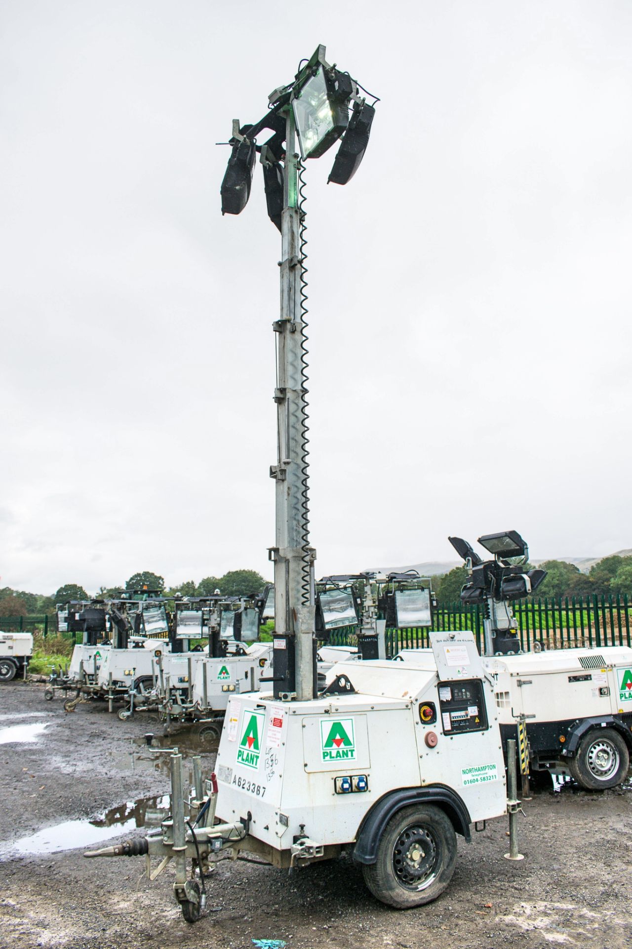 SMC TL-90 diesel driven mobile lighting tower Year: 2013 S/N: 1310413 Recorded Hours: 2244 A623367 - Image 6 of 8