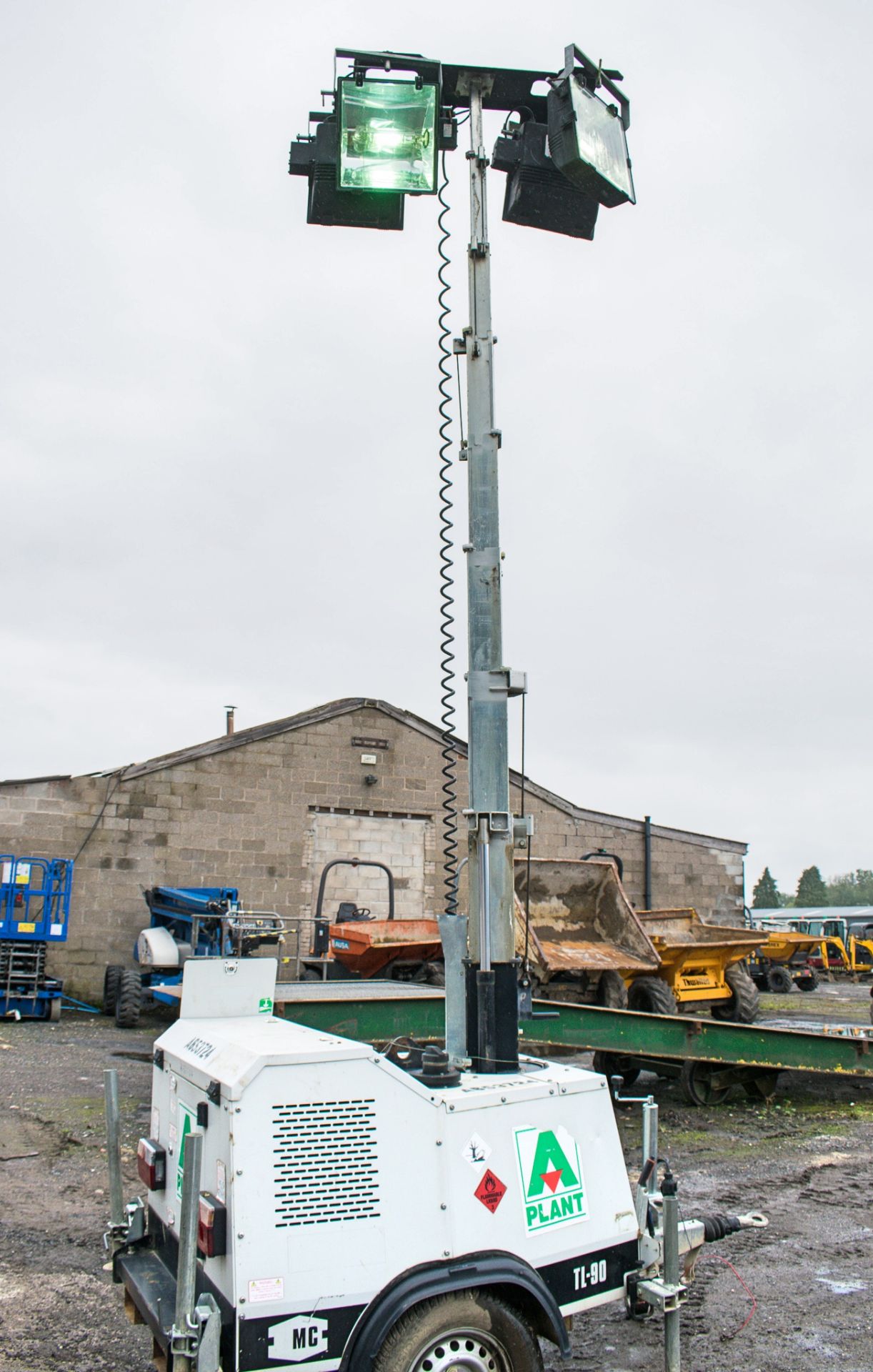 SMC TL-90 diesel driven mobile lighting tower Year: 2014 S/N: 1411151 Recorded Hours: 2394 A653724 - Image 5 of 8