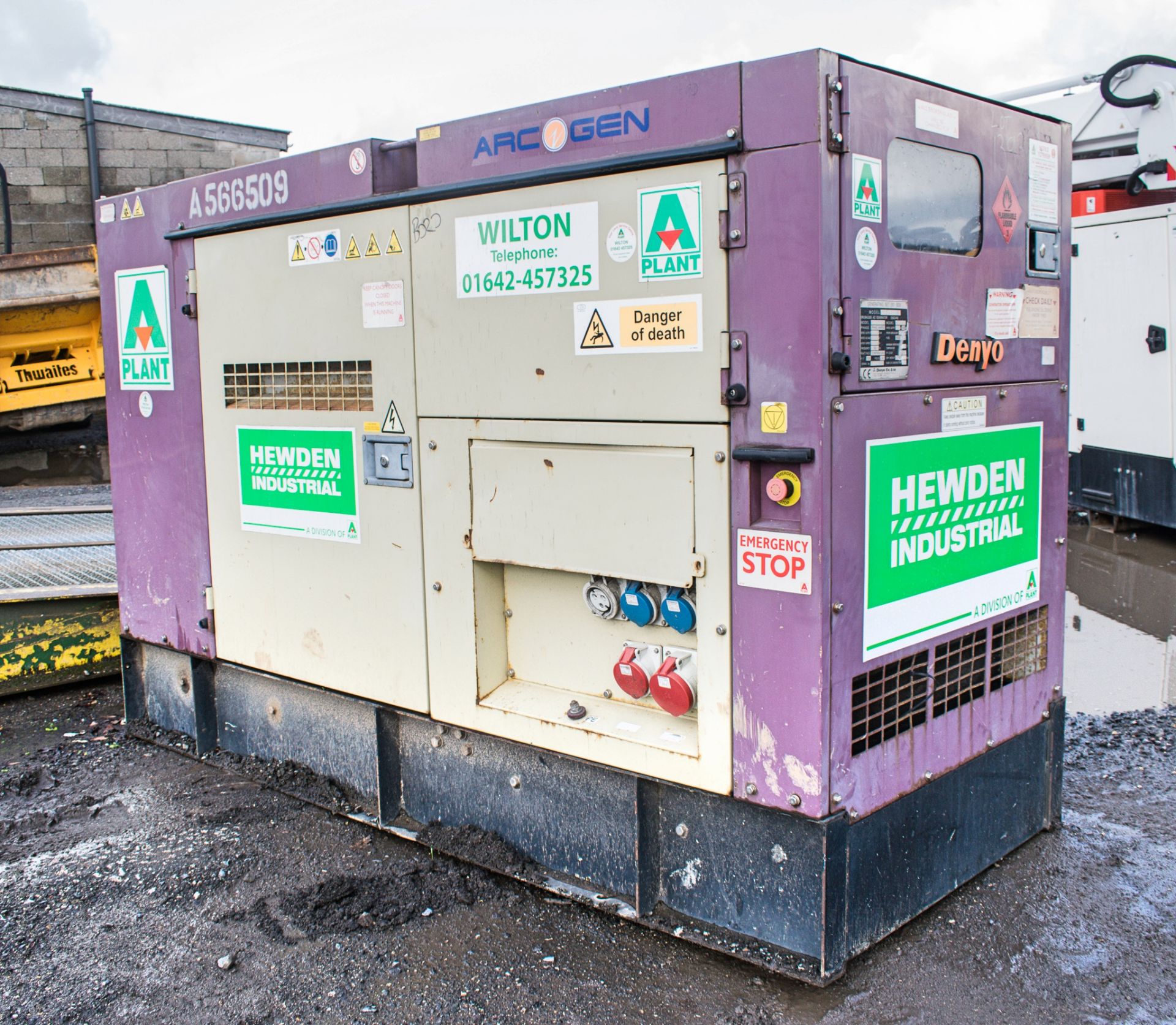 Denyo DCA-70 50 kva diesel driven generator Year: 2011 S/N: 3849695 Recorded Hours: 13,816 A566509 - Image 3 of 8