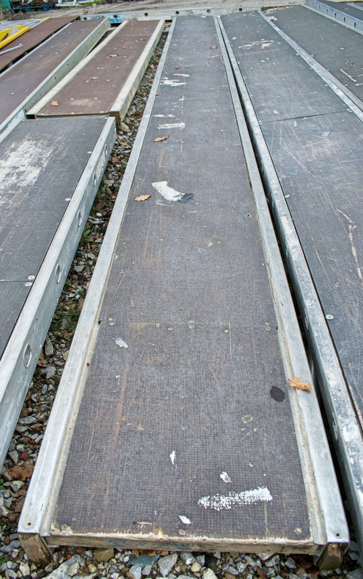 Aluminium staging board approximately 18ft long