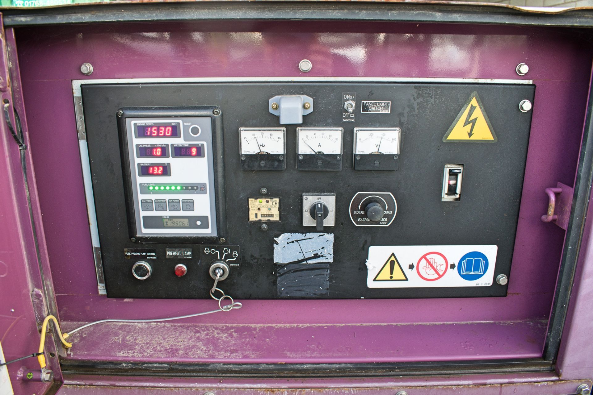 Denyo DCA-60ES 50 kva diesel driven generator Year: 2011 S/N: 3853953 Recorded Hours: 19,506 - Image 5 of 8