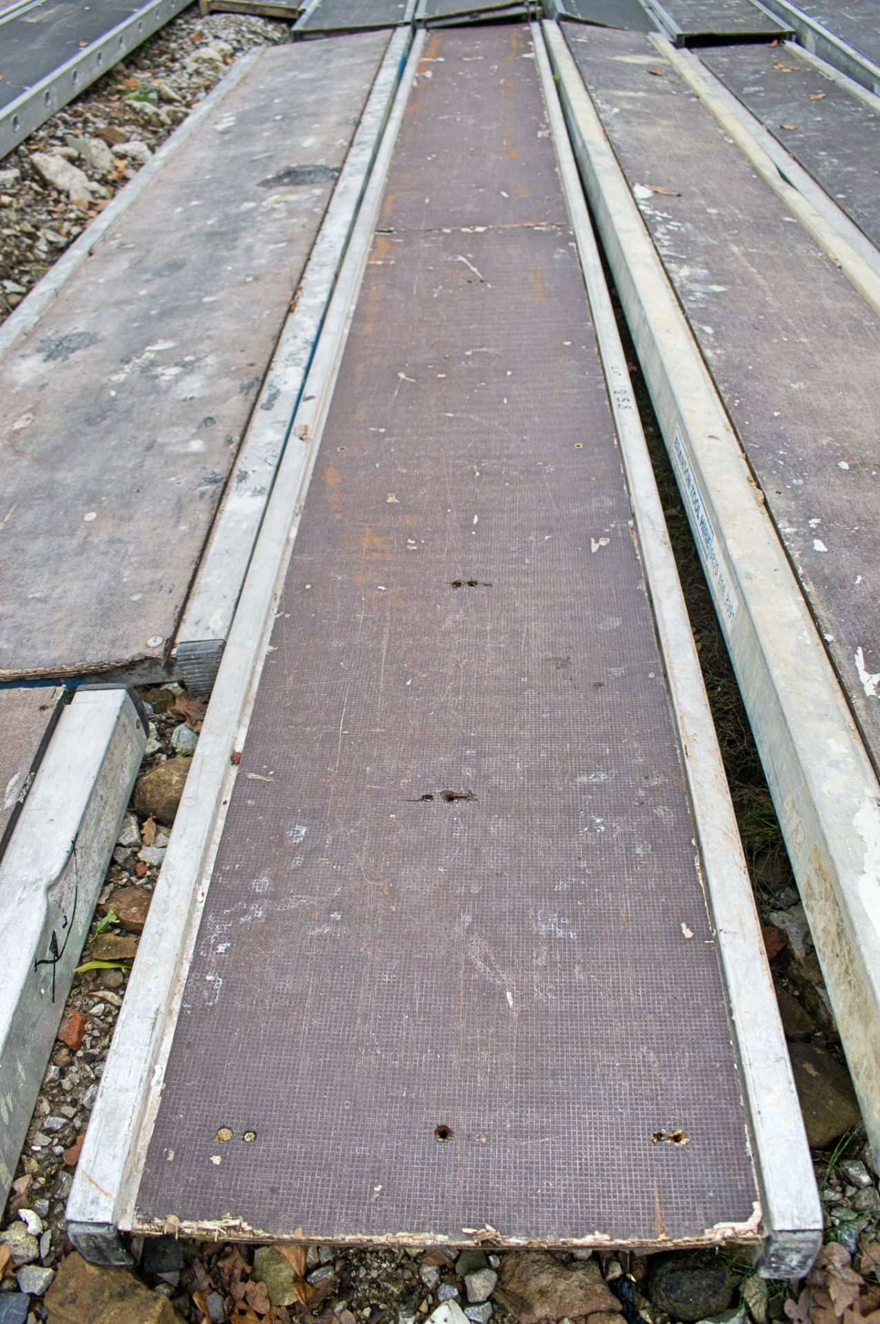 Aluminium staging board approximately 14ft long