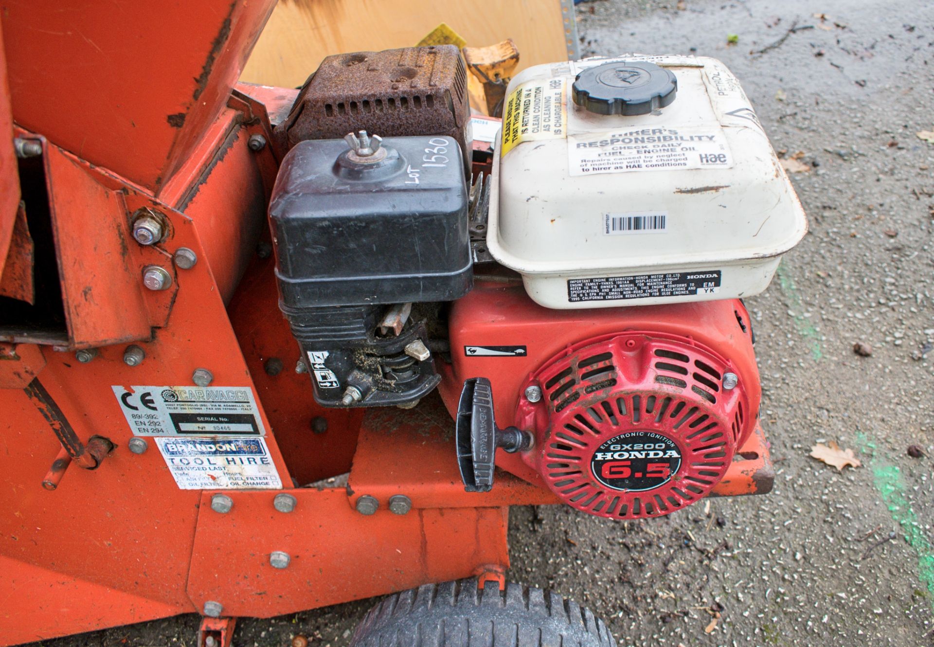 Carvaggi C80 petrol driven wood chipper shredder - Image 3 of 3