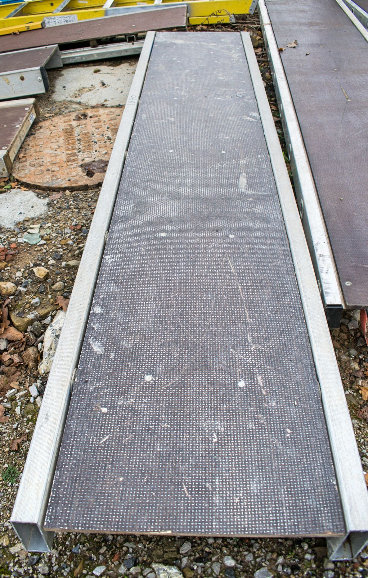Aluminium staging board approximately 8ft long