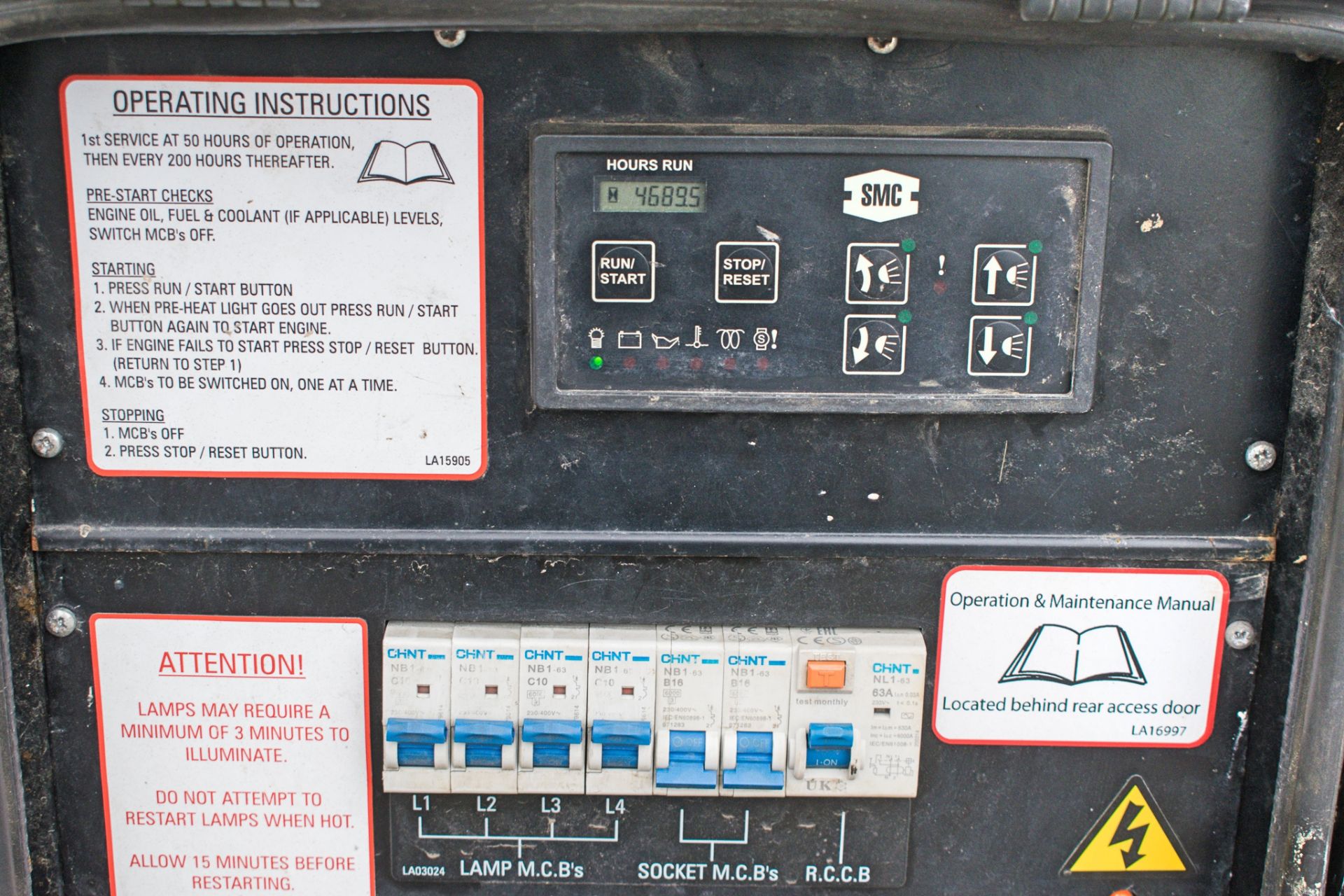 SMC TL-90 diesel driven mobile lighting tower Year: 2014 S/N: 1411089 Recorded Hours: 4689 - Image 8 of 8