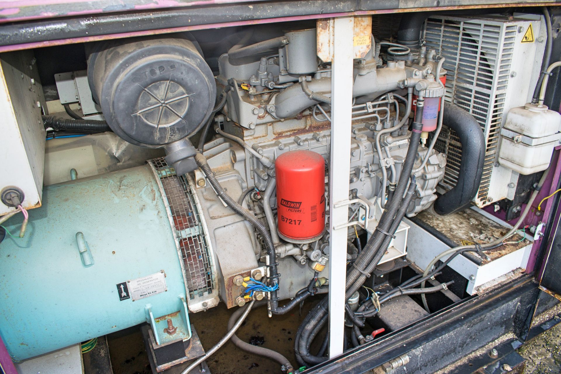 Denyo DCA-60ES 50 kva diesel driven generator Year: 2011 S/N: 3853953 Recorded Hours: 19,506 - Image 6 of 8