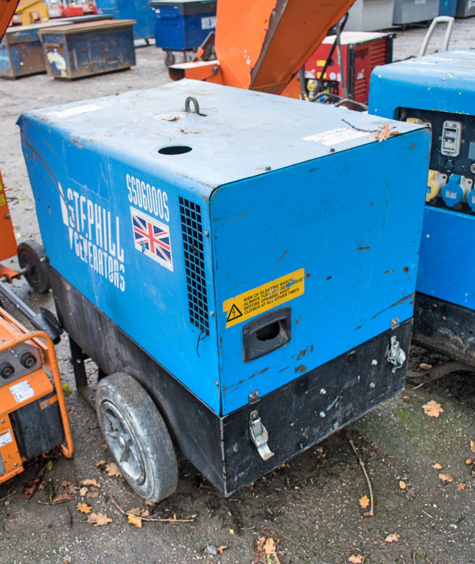 Stephill SSD6000S 6 kva diesel driven generator Recorded Hours: 1563 ** Ignition barrel missing ** - Image 2 of 3