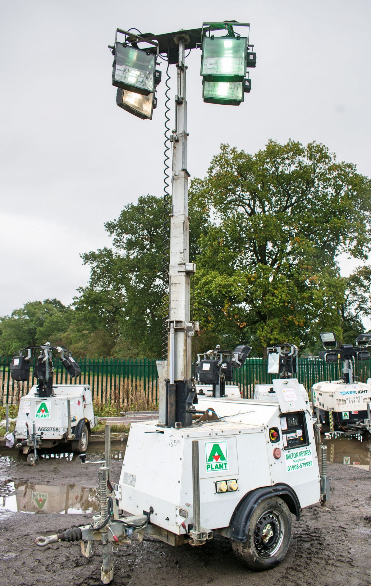 SMC TL-90 diesel driven mobile lighting tower Year: 2012 S/N: 129487 Recorded Hours: 2959 R380123 - Image 5 of 8