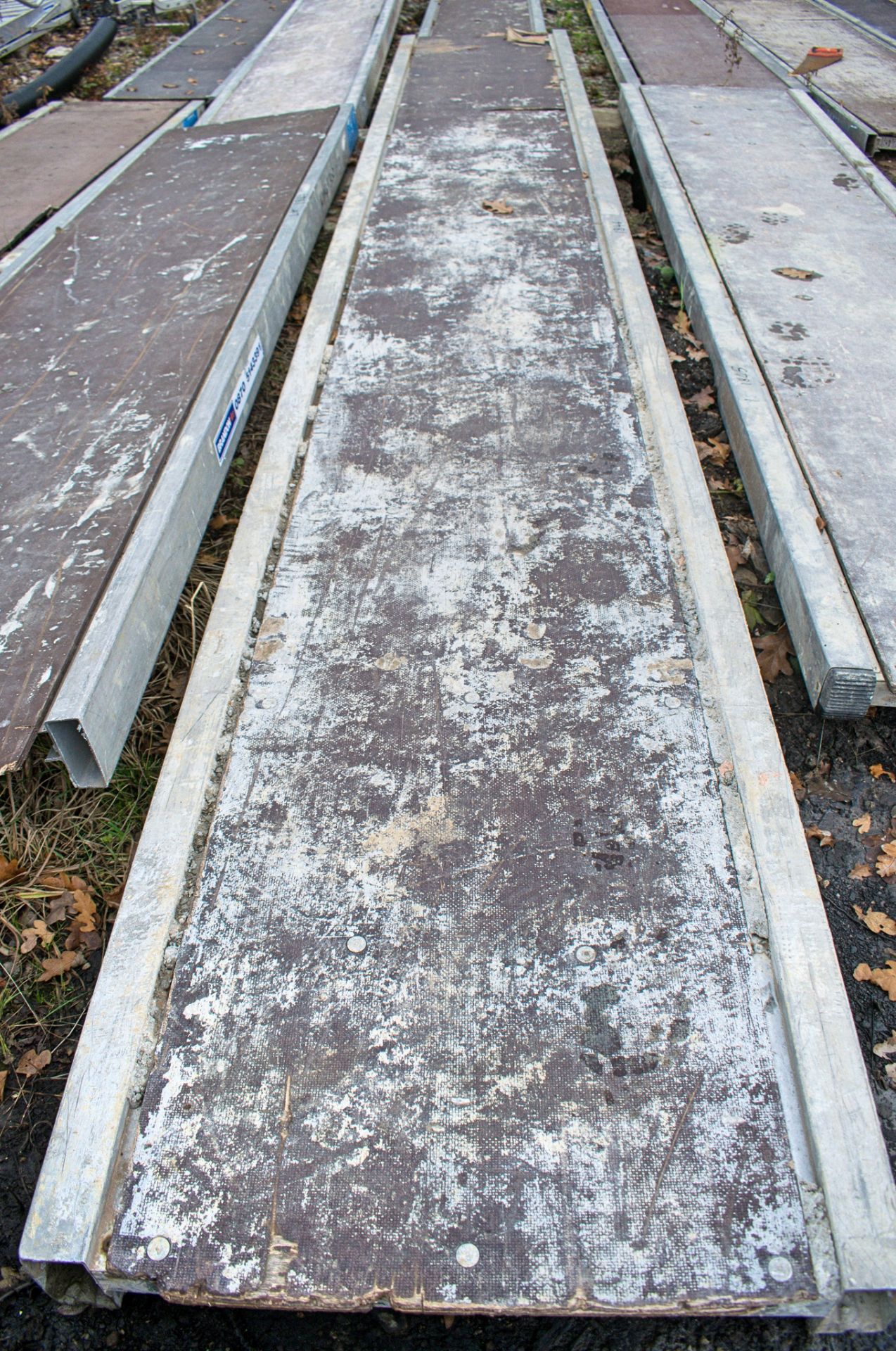 Aluminium staging board approximately 14ft long