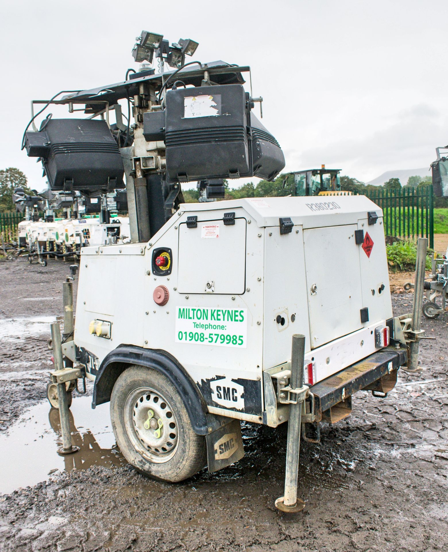 SMC TL-90 diesel driven mobile lighting tower Year: 2012 S/N: 1210028 Recorded Hours: 3563 R380230 - Image 3 of 8