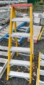 6 tread glass fibre framed step ladder