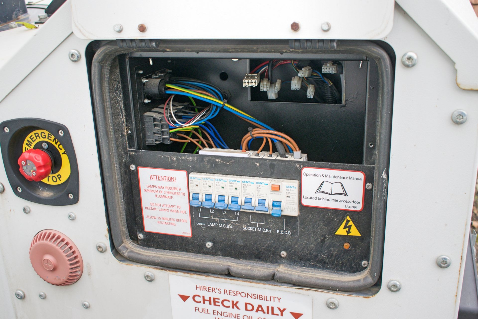 SMC TL-90 diesel driven mobile lighting tower Year: 2014 S/N: 1411005 A653707 ** Control panel - Image 3 of 3