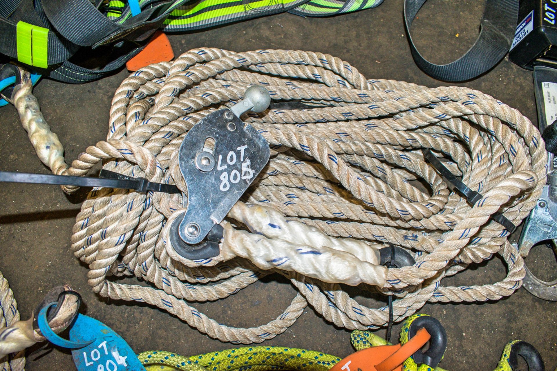 Fall arrest ladder rope