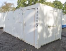 21 ft x 9 ft steel anti vandal site office unit  Comprising kitchen area c/w keys in office