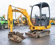 JCB 801.4 1.5 tonne rubber tracked mini excavator Year: 2008 S/N: 285989 Recorded hours: 1261 blade,