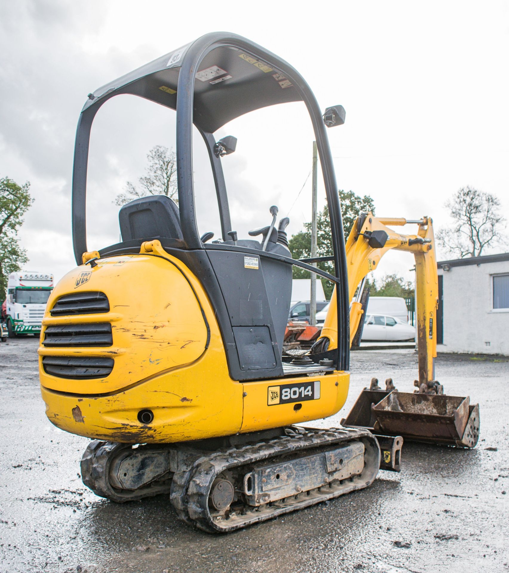 JCB 801.4 1.5 tonne rubber tracked mini excavator Year: 2008 S/N: 285989 Recorded hours: 1261 blade, - Image 4 of 18