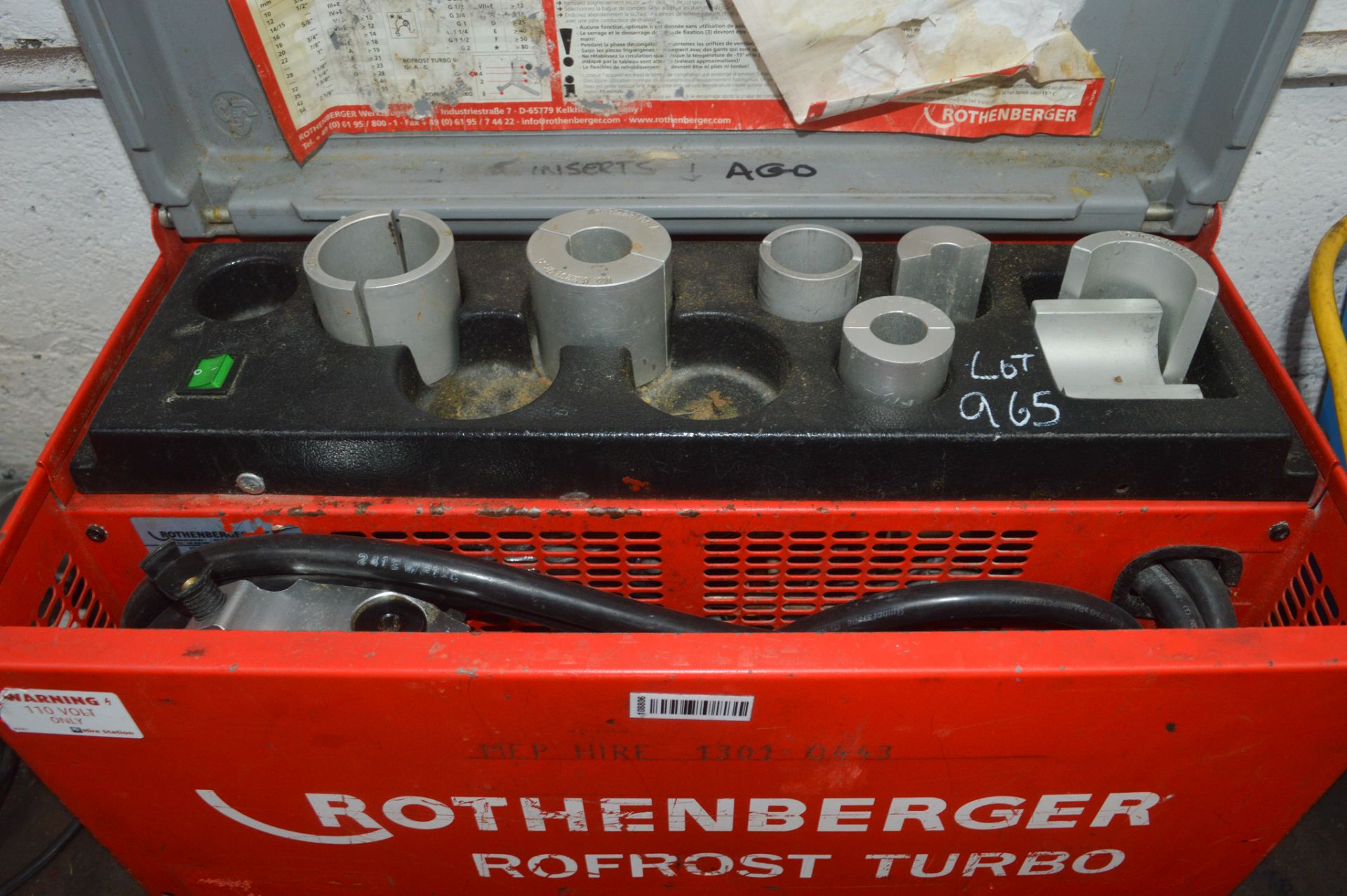 Rothenberger Rofrost pipe freezing kit