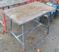 Collapsible steel site bench