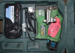 Hitachi 18v cordless stand cutter c/w charger, battery & carry case