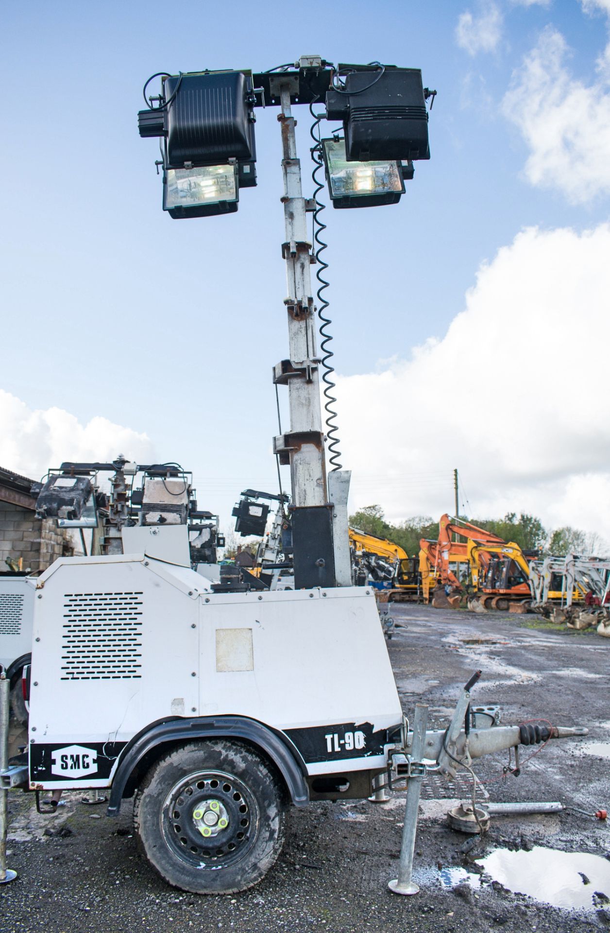 SMC TL-90 diesel driven mobile lighting tower  Year: 2012 S/N: 129401 Recorded hours: 4612 R380160 - Image 6 of 8