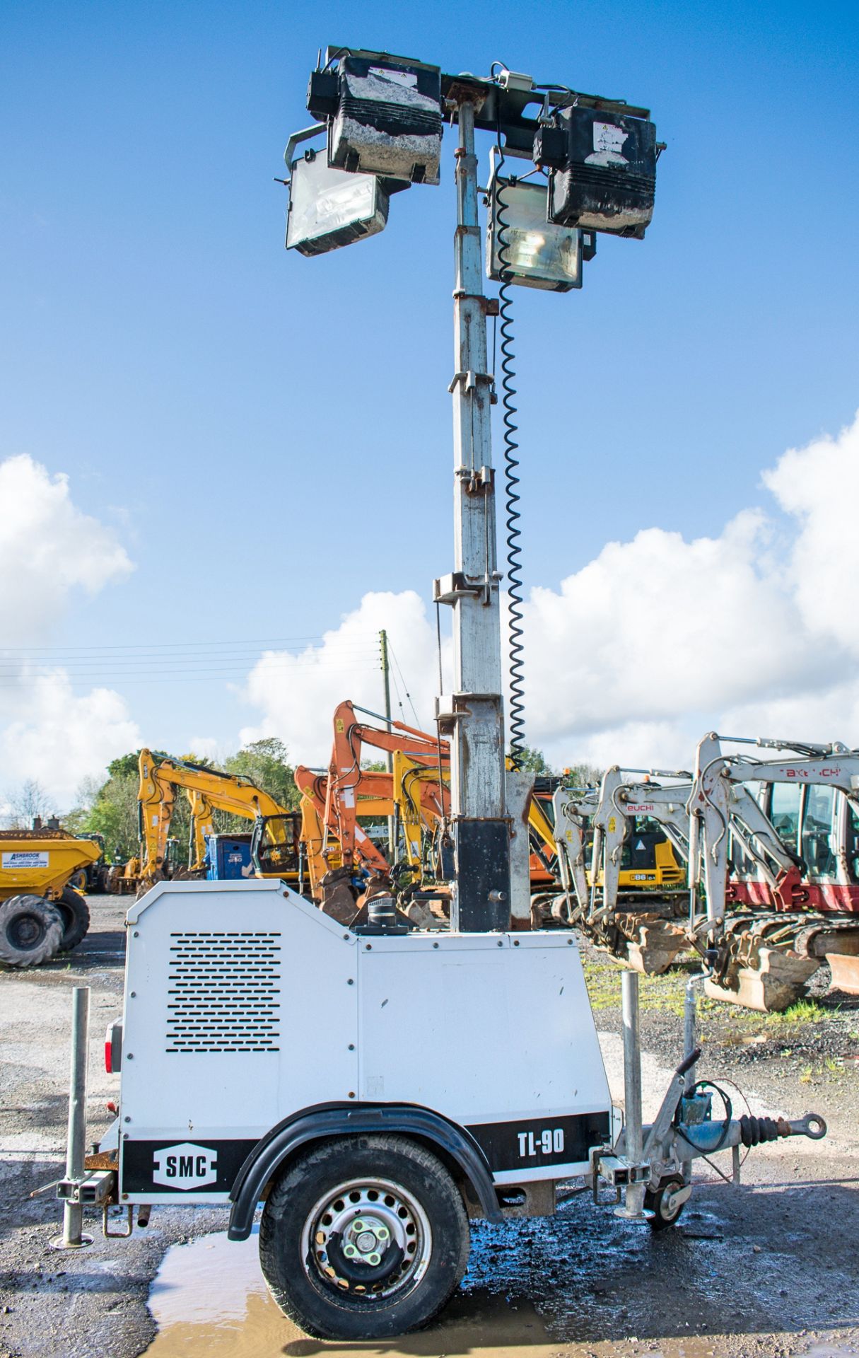 SMC TL-90 diesel driven mobile lighting tower Year: 2012 S/N: 129348 Recorded hours: 2184 - Image 6 of 8