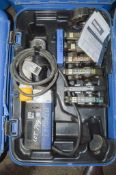 Geberit Novopress 110 Volt pipe press machine c/w 6 jaws, 1 collar and carry case