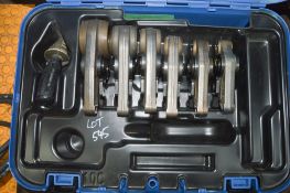 6 - Geberit pipe press jaws c/w carry case