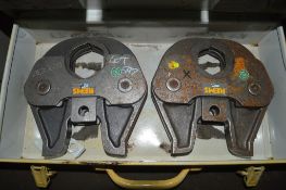 2 REMS pipe press jaws Complete with carry case