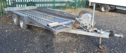 Bateson 16 ft tandem axle tilt bed car transporter  c/w manual winch  S/N: 44932