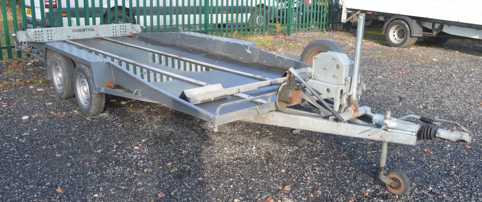 Bateson 16 ft tandem axle tilt bed car transporter  c/w manual winch  S/N: 44932