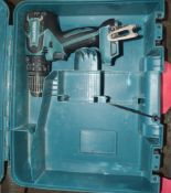 Makita cordless power drill c/w carry case ** No battery or charger **