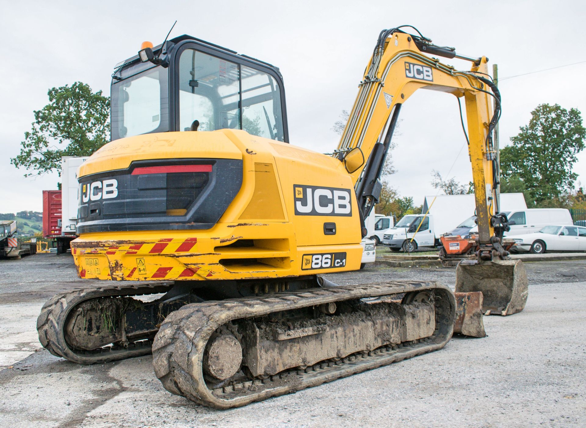 JCB 86C-1 9 tonne rubber tracked midi excavator  Year: 2014 S/N: 02249525 Recorded Hours: 5343 - Image 4 of 21