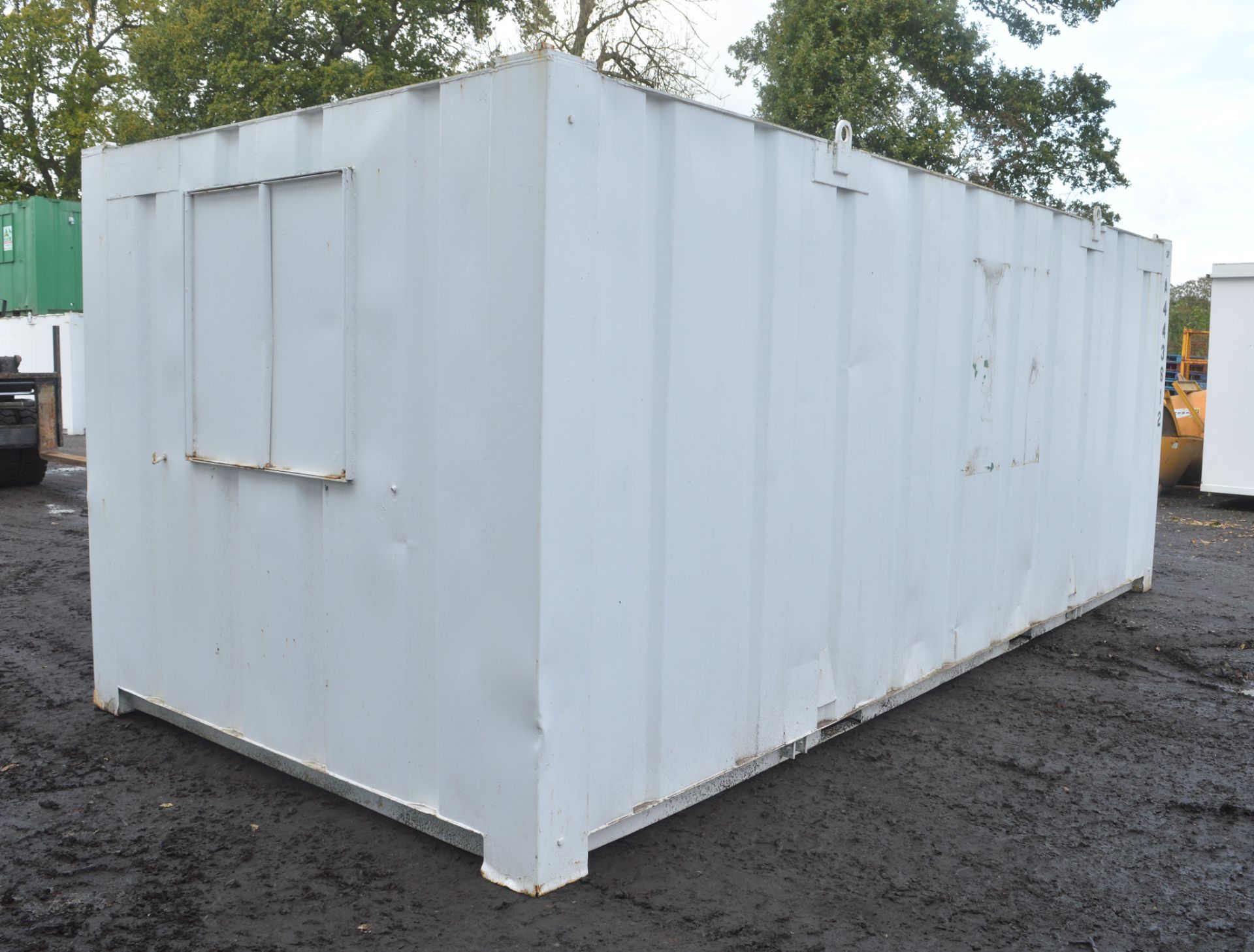 21 ft x 9 ft steel anti vandal site office unit  * Locked no keys *  A443812 - Image 2 of 4