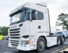 Scania R440 LA Topline 6x2 manual rear lift tractor unit  Registration Number: PY63 MHM Date of