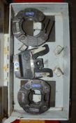 2 - Geberit Novopress pipe press collars & jaw c/w carry case