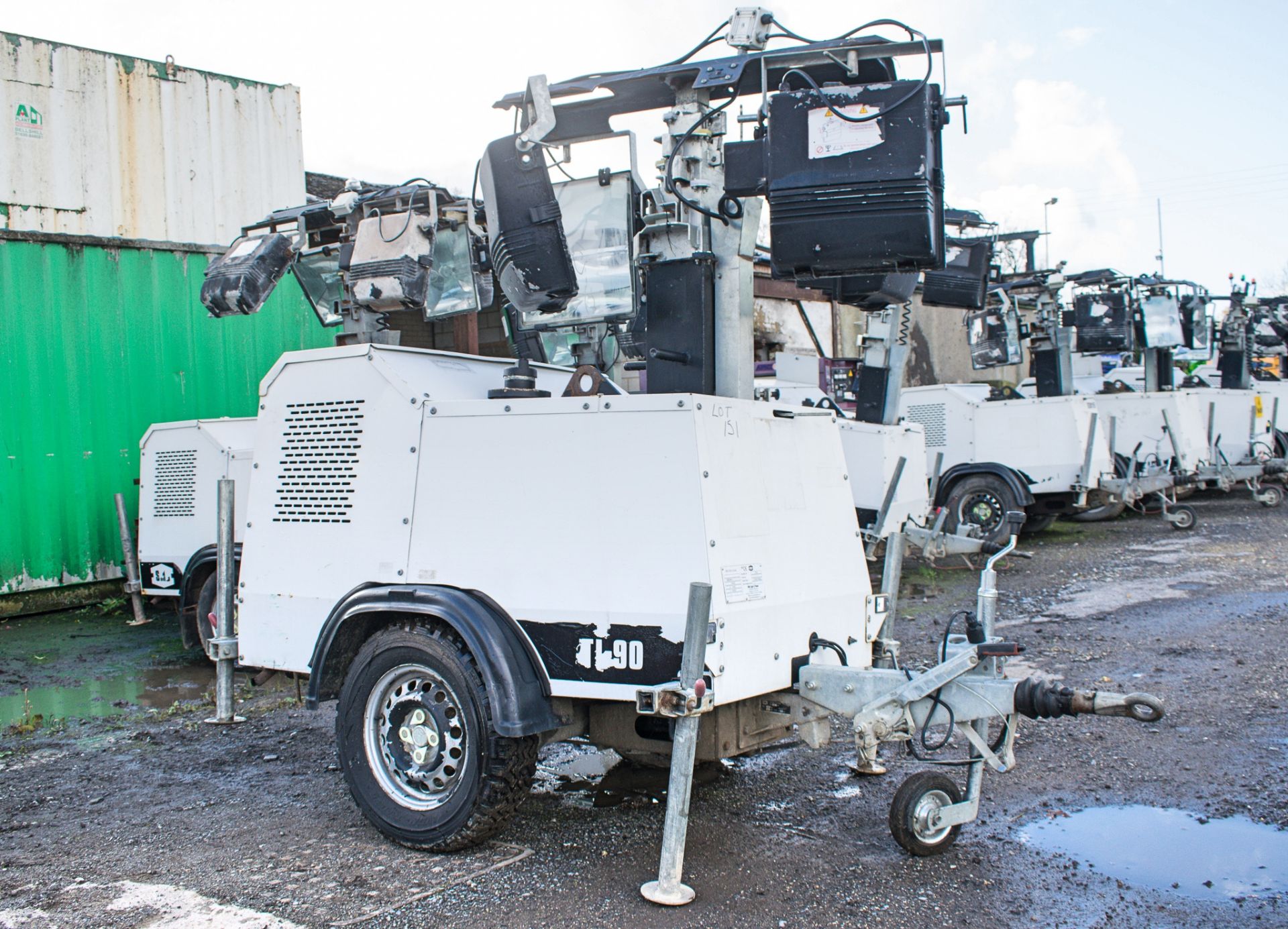 SMC TL-90 diesel driven mobile lighting tower  Year: 2012 S/N: 129657 Recorded hours: 5835 A593319 - Image 2 of 8