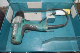 Makita 110 volt impact wrench  c/w carry case  * Damaged end *