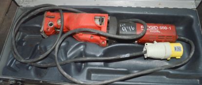 Ridgid 550-1 110 volt pipe saw c/w carry case