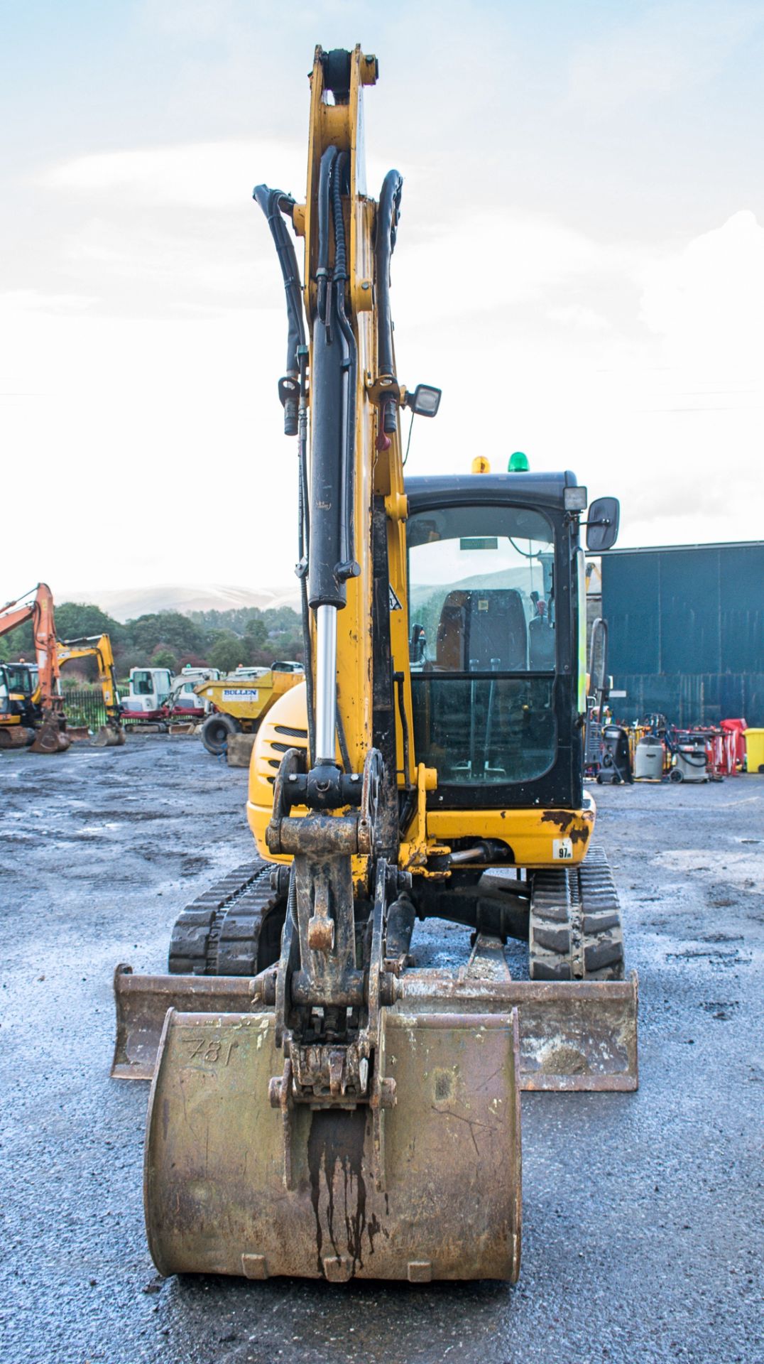 JCB 8055 5 tonne zero tail swing rubber tracked excavator Year: 2014 S/N: 2426035 Recorded Hours: - Image 5 of 21