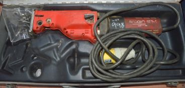 Ridgid 550-1 110 volt pipe saw c/w carry case