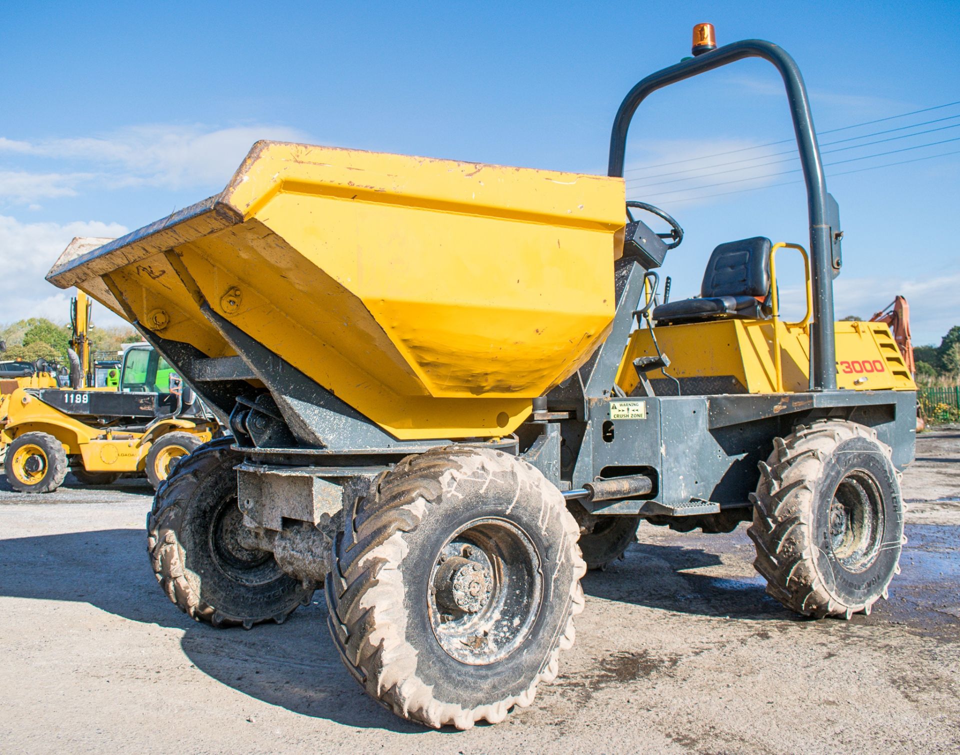 Benford Terex 3 tonne swivel skip dumper  Year:2003 S/N: E310AS314 Recorded hours: Clock blank  678