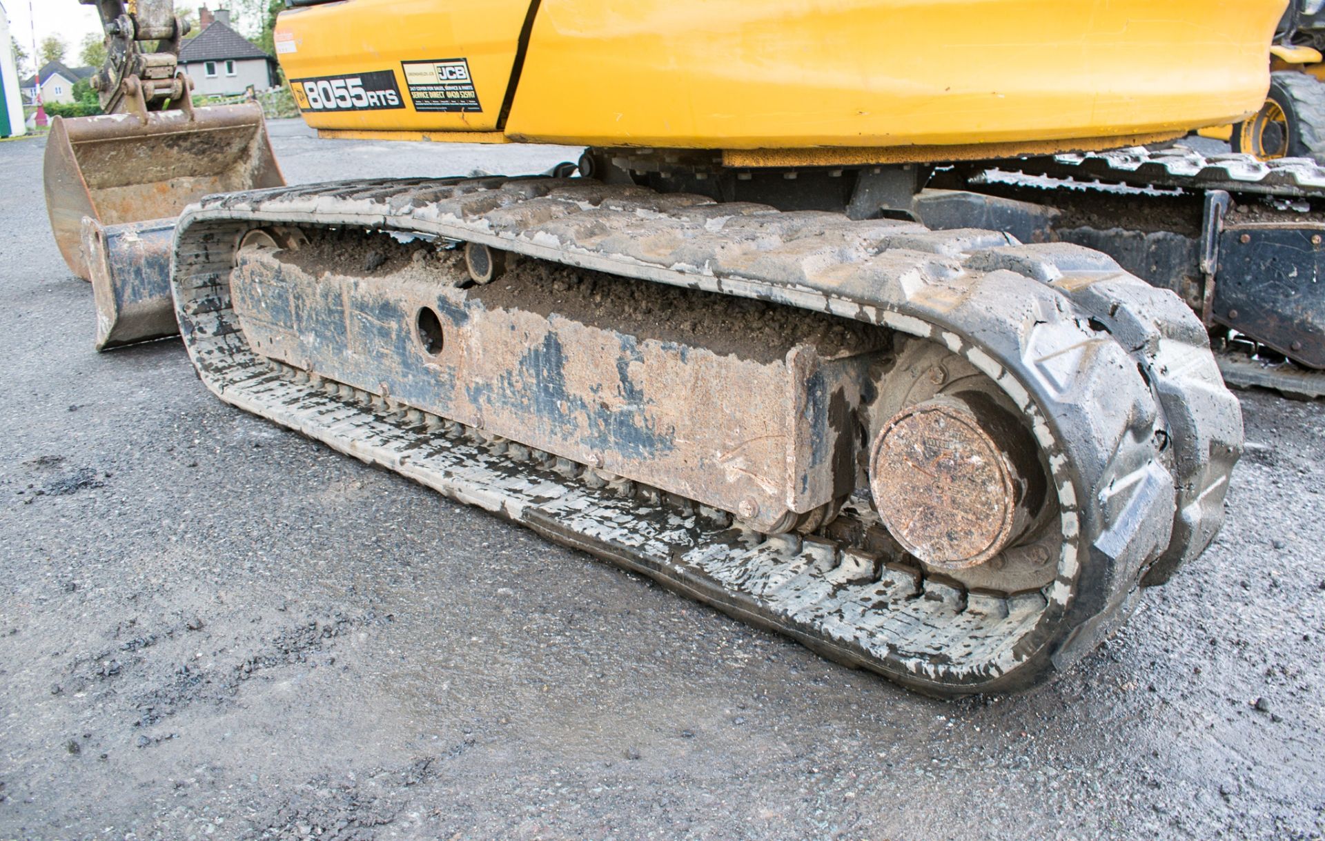 JCB 8055 5 tonne zero tail swing rubber tracked excavator Year: 2014 S/N: 2426035 Recorded Hours: - Image 7 of 21