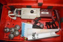 T-Drill T55 110v branch drilling kit c/w carry case