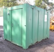 10 ft x 8 ft steel anti vandal site office  c/w keys in office  A448897