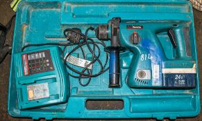 Makita 24v cordless SDS rotary hammer drill c/w charger, battery & carry case