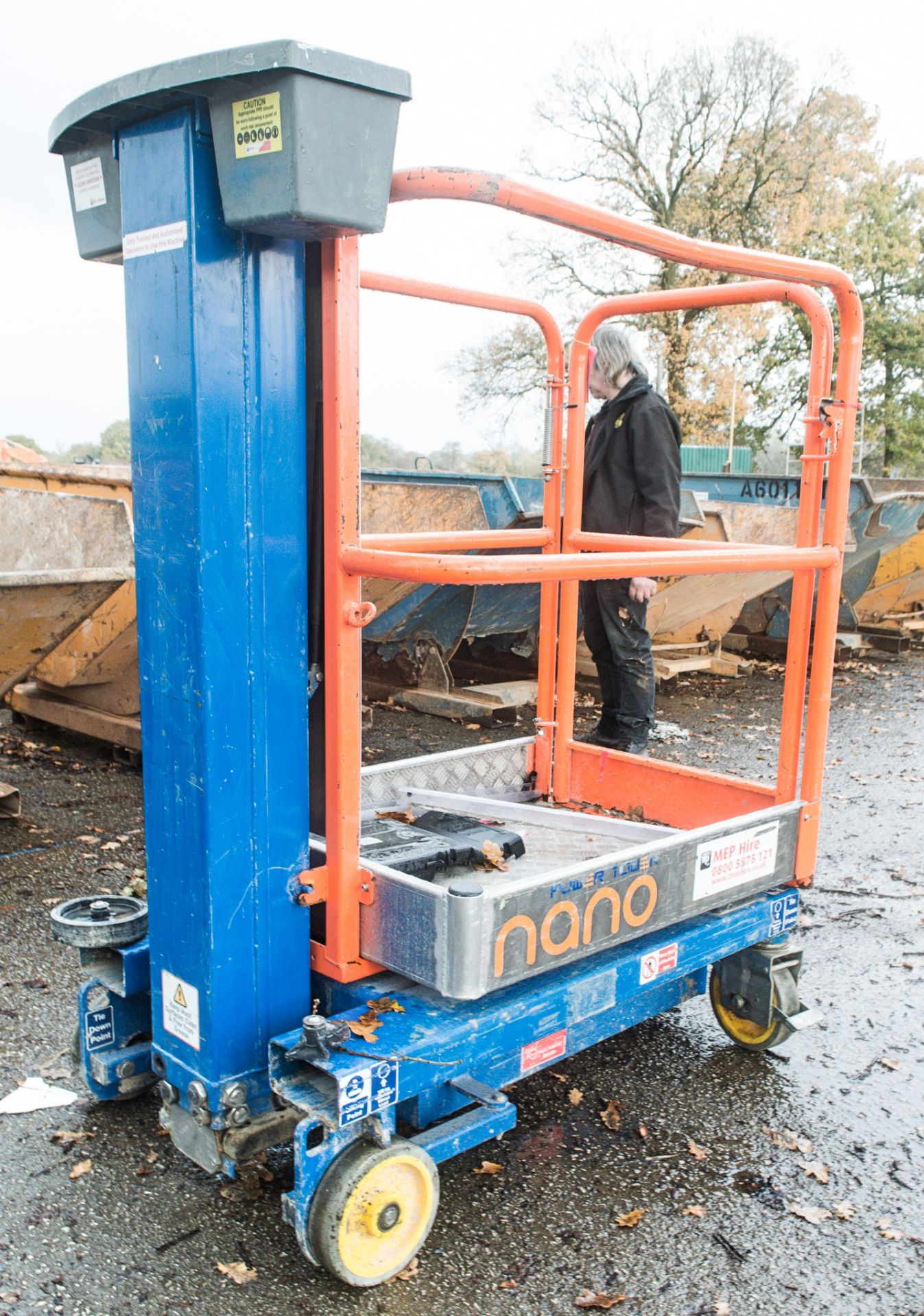 Power Tower Nano battery electric push along personnel lift - Image 4 of 4