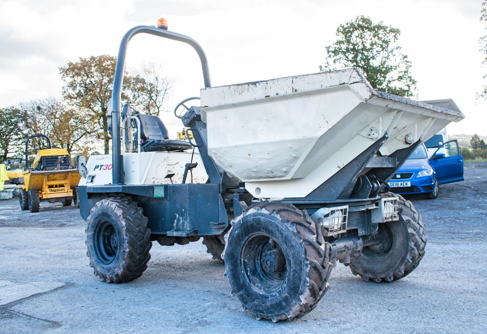 Benford Terex 3 tonne swivel skip dumper Year: 2007 S/N: E705FS196 Recorded Hours: Not displayed ( - Image 3 of 36